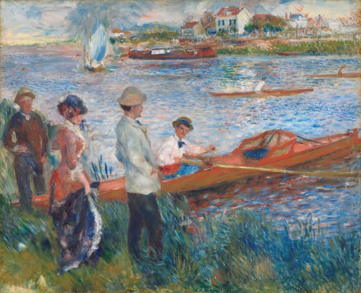 Pierre-Auguste Renoir's Oarsmen at Chatou (1879) painting in high resolution