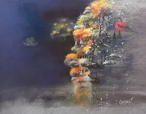 Сильвен Луазан. "Приход зимы". Бумага, пастель.