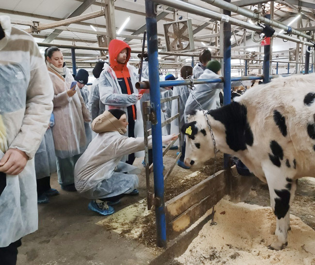 В деревне Тёплой дети побывали на современной ферме