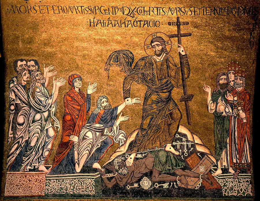 Византийская мозаика «Сошествие Спасителя в ад» (XII в.). Кафедральный Собор святого Марка в Венеции