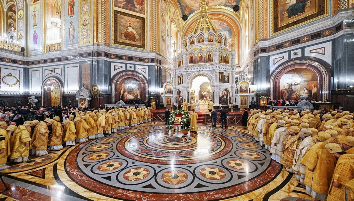 Богослужение в Храме Христа Спасителя. Фото из открытого доступа