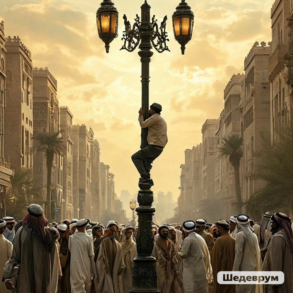 Картинку тупо нейронкой создал, манал я собственно ручно на столб лезть!