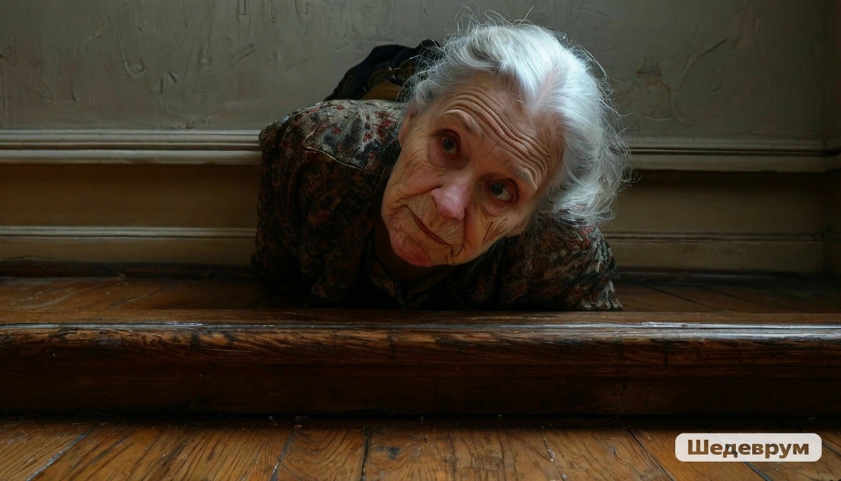 Не спрашивайте меня, почему именно так, по мнению нейросети, должна выглядеть "женщина, упавшая ниже плинтуса", и при чём здесь дыра в стене.