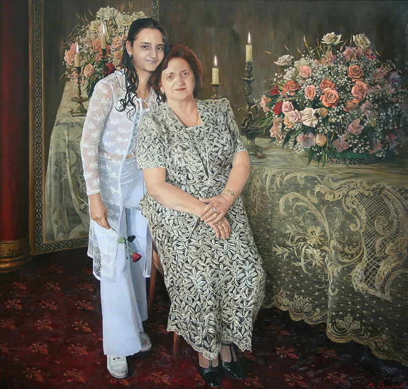 Алексей Зотов. Отражение(Бат-мицва). Холст, масло, 145х155