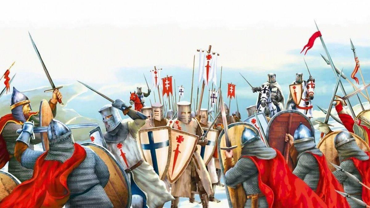 Ледовое побоище - битва, произошедшая на льду Чудского озера в субботу 5 апреля 1242 года с участием новгородцев и владимирцев под предводительством князя Александра Невского с одной стороны и войсками Ливонского ордена и Дерптского епископа - с другой.