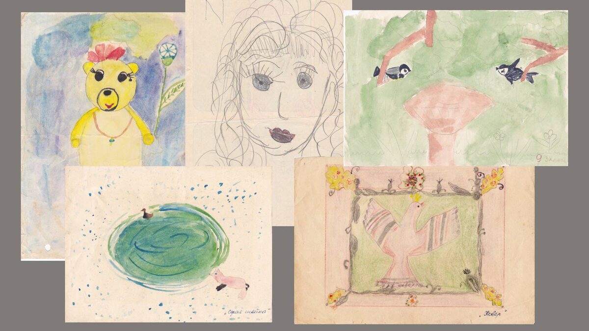 Мои работы с 5-9 лет. Я пробовала разные материалы.И уже в этот период я начала понимать,что озеро может быть с голубыми,зелеными,синими оттенками цветов.