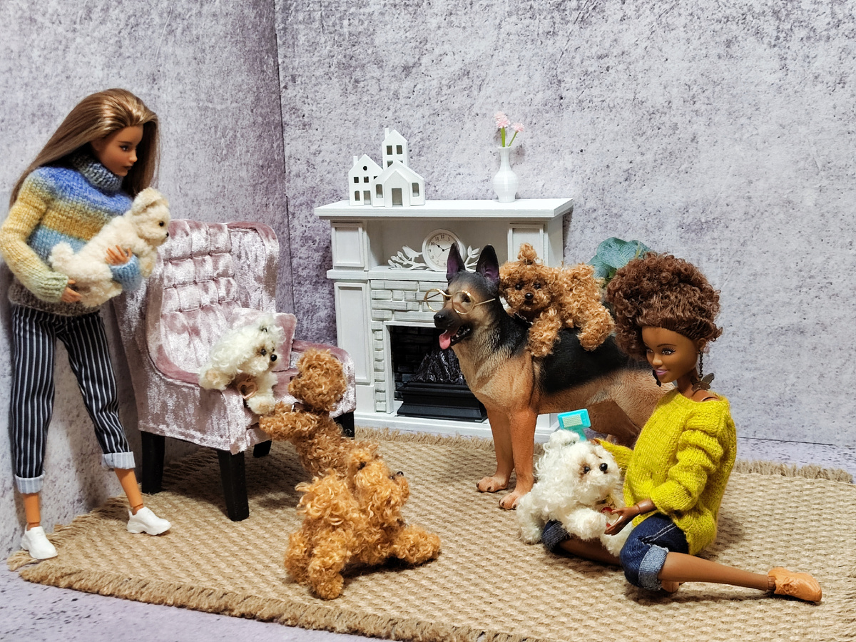 Щенки из пушистой проволоки