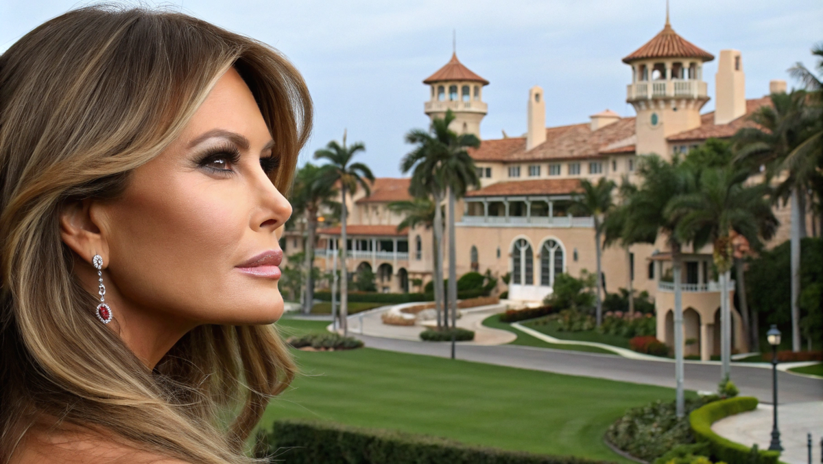 Мелания Трамп В Мар-а-Лаго во Флориде