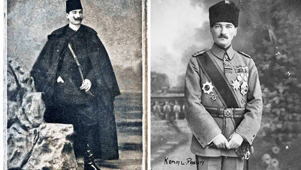 Молодой Мустафа Кемаль. На фото справа 1918 год.