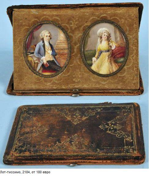 Парные миниатюры с портретами графа Павла Мартыновича и графини Екатерины Васильевны Скавронских. XVIII век. Кость, акварель, гуашь. Частное собрание.