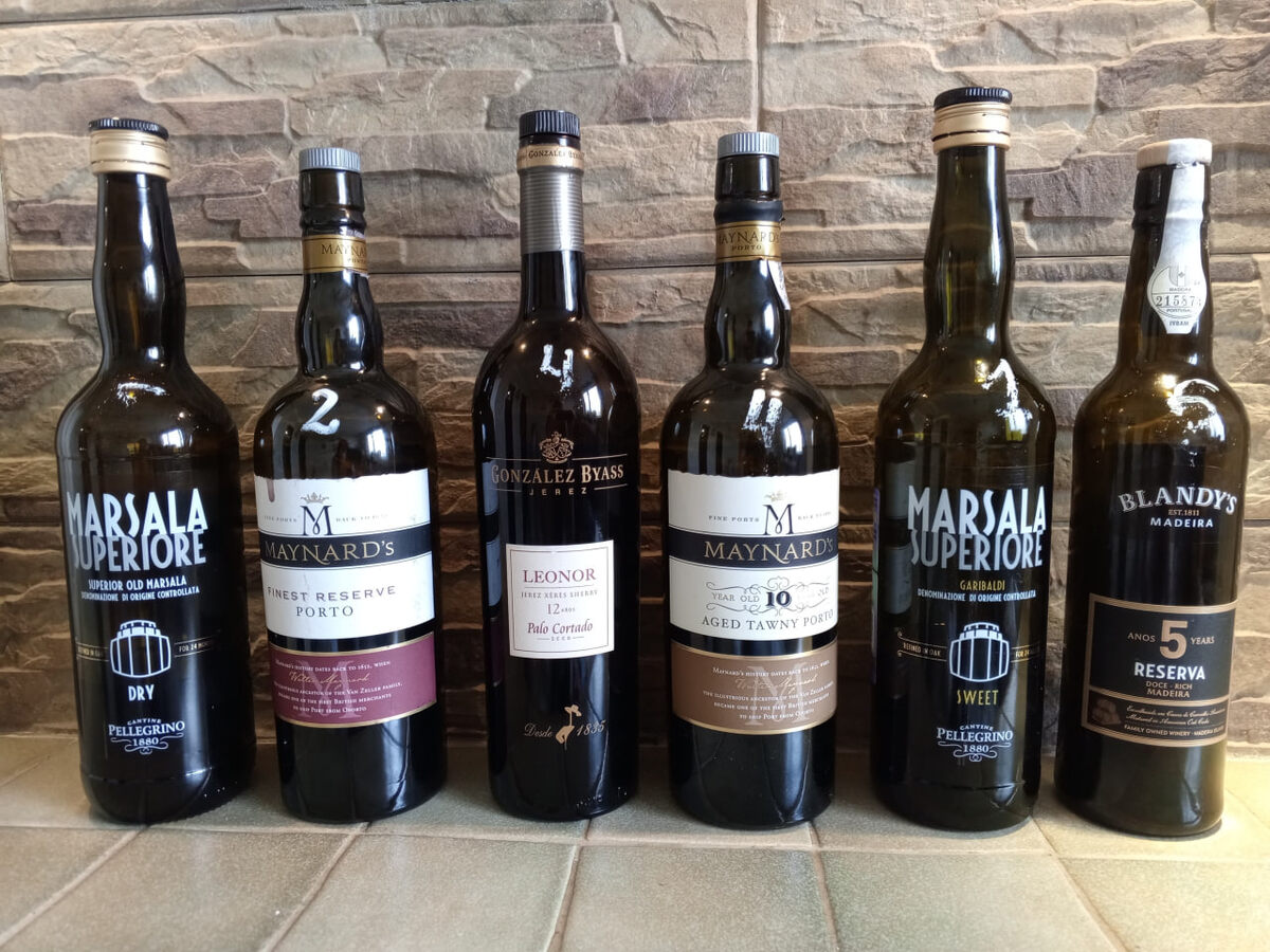 Дегустационный сет нашей лекции по крепленым винам