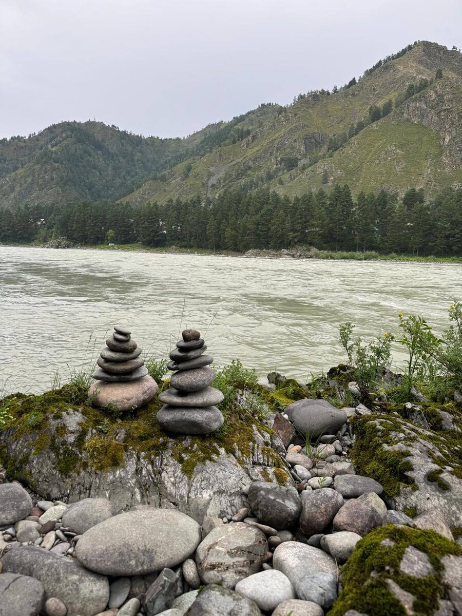 Потрясающее, красивое место с чистейшим воздухом, величественными горами, бурной Катунью и уникальной природой