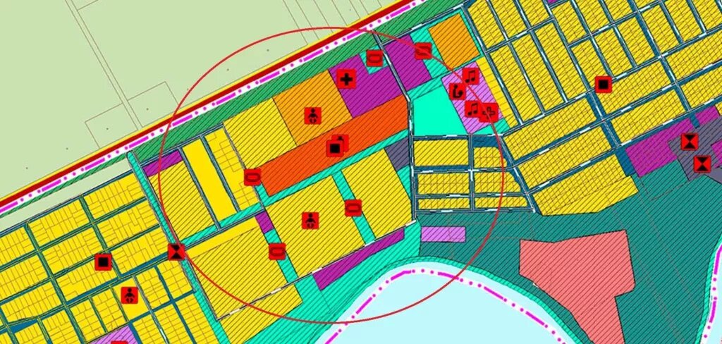 В действующем Генплане — соцобъекты.