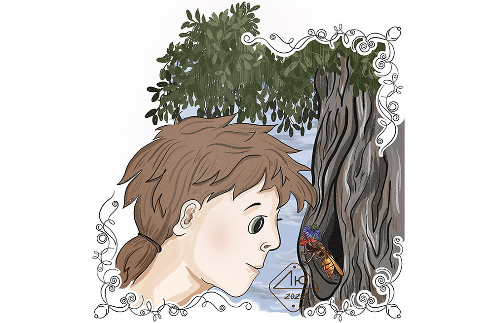 Русик и король насекомых, увенчанный васильковой короной. Васильковое королевство (Сказки из сундучка)