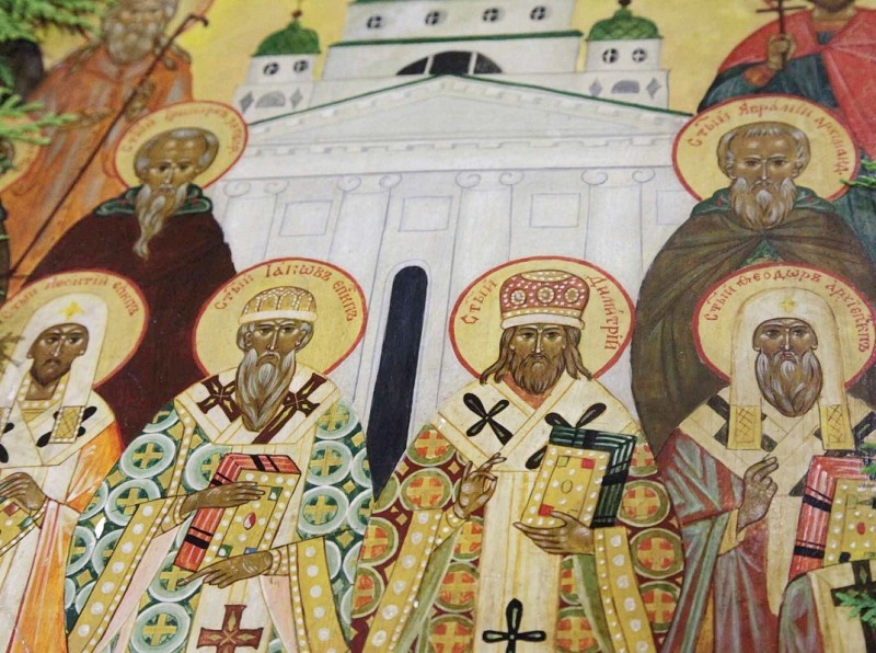  Святитель Димитрий Ростовский на иконе собора Ростовских святых