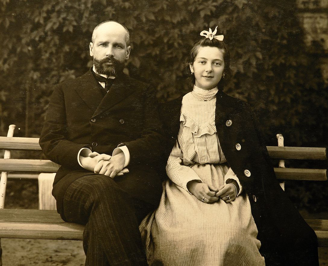Pyotr Stolypin com sua filha Natalia em 1908