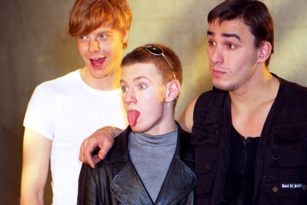 Участники группы Иванушки International Андрей Григорьев-Аполлонов, Игорь Сорин (в центре) и Кирилл Андреев / Геннадий Усов/Global Look Press