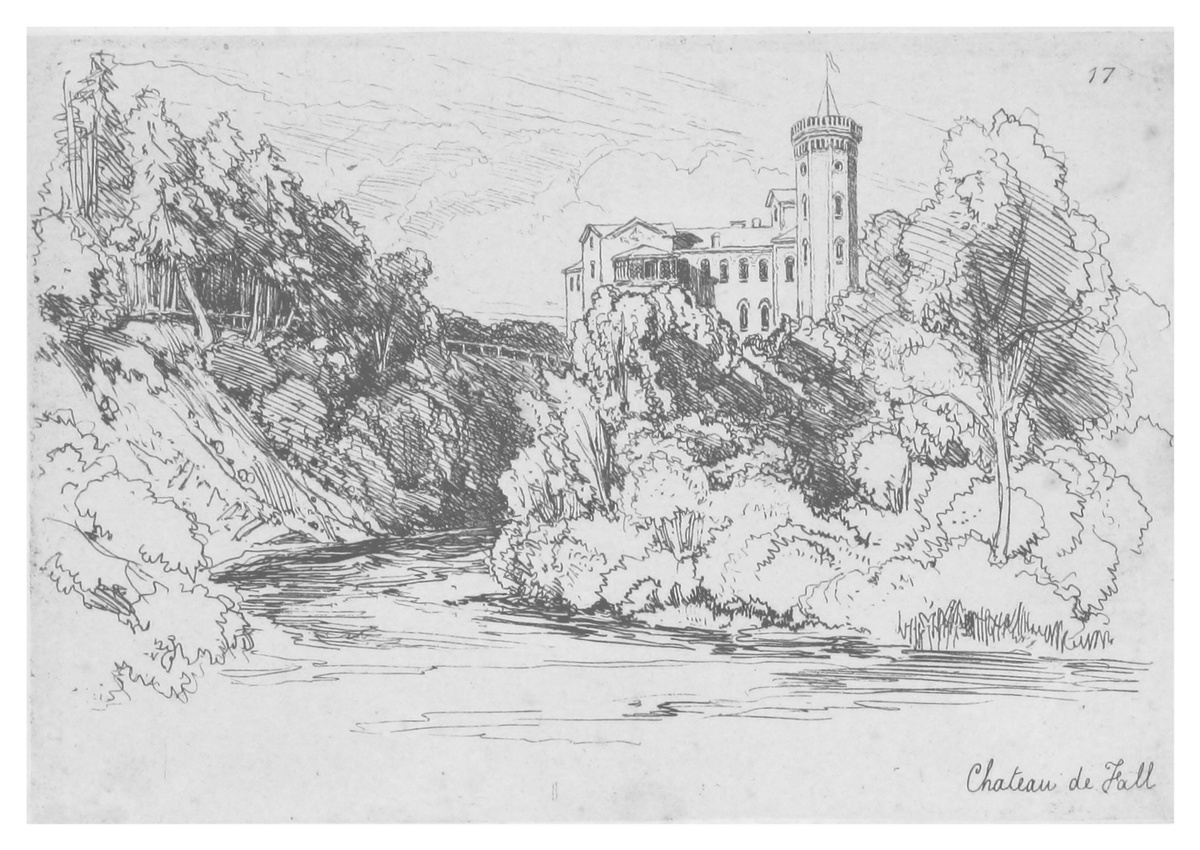 Замок Фалль. Рис. Элизабет Ригби, 1843 г.