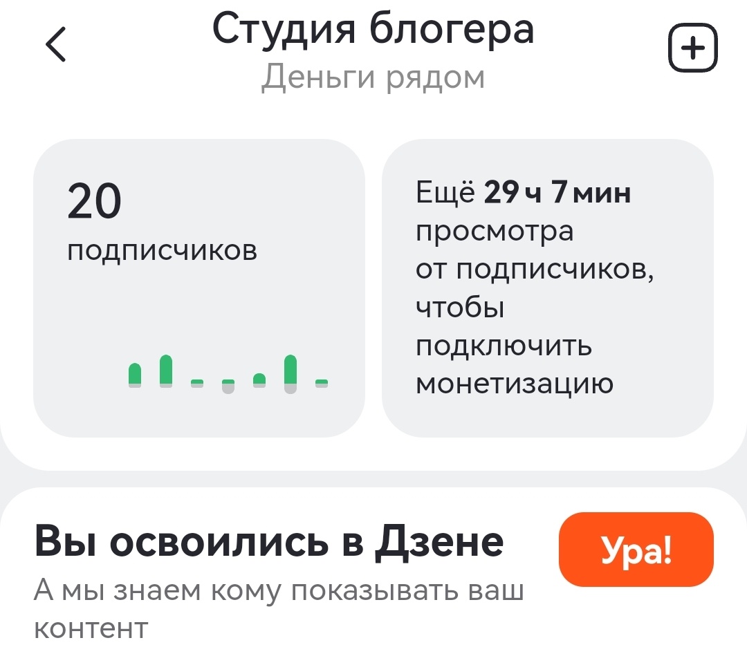 Конечно, такими темпами до монетизации мне еще год идти, но я буду стараться