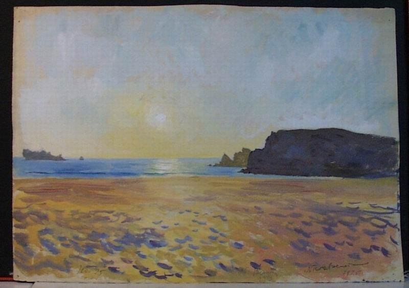 Бенуа Никоай Александрович. Закат на Камаре-сюр-Мер. 1925. ГМЗ "Петергоф"