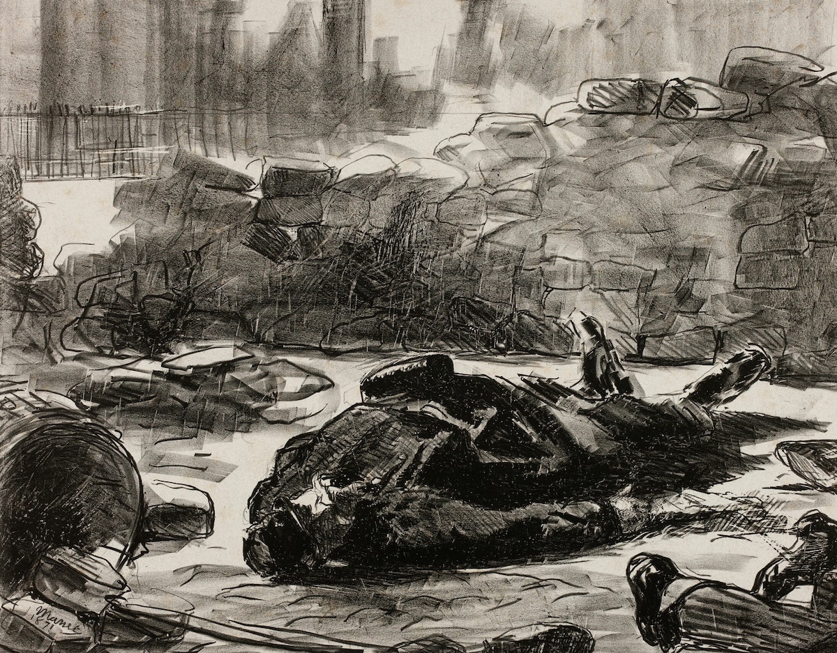 «Гражданская война», Эдуард Мане, изображающая последствия Парижской Коммуны, ок. 1871-73. 