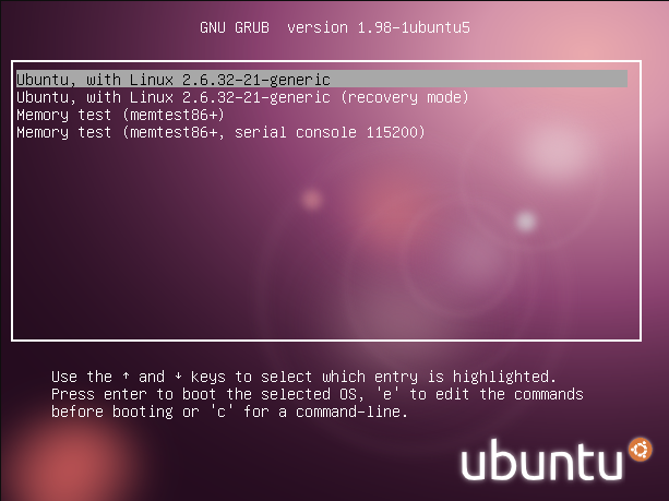 GRUB в Ubuntu