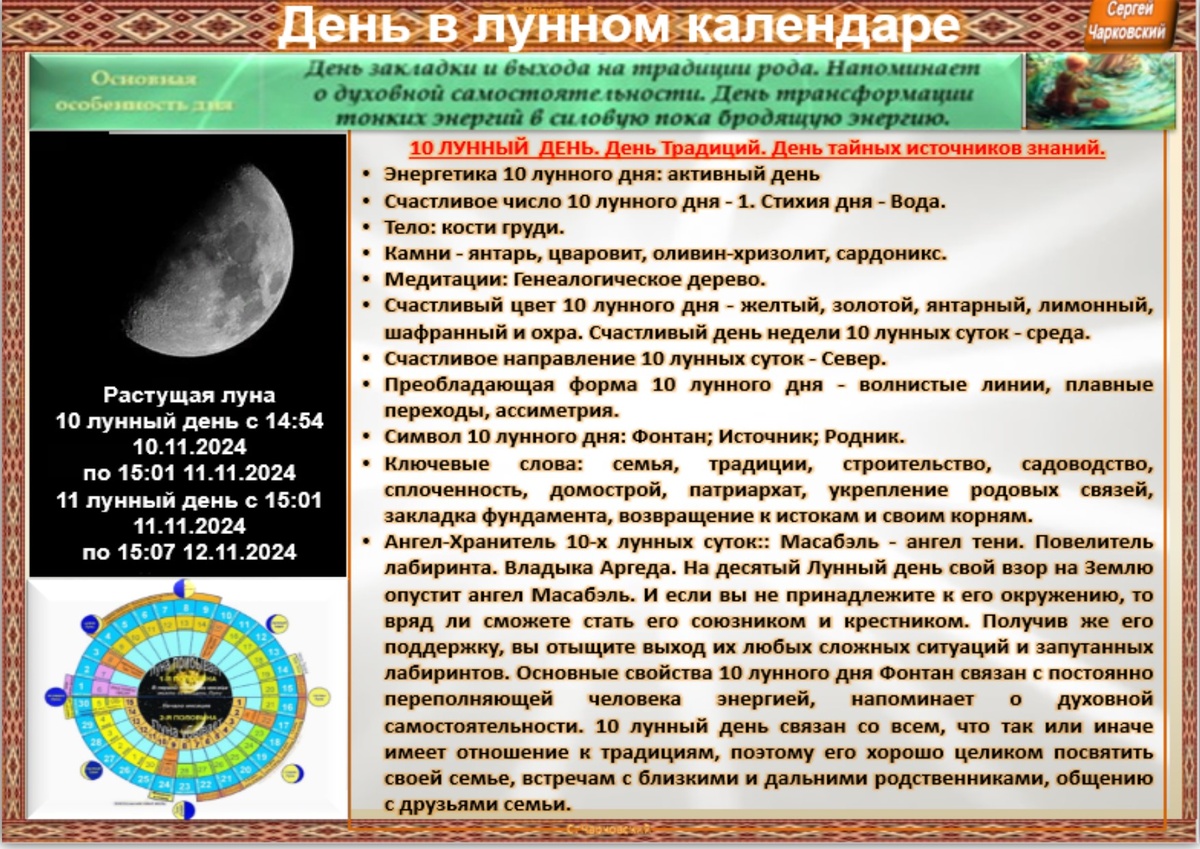 Праздники лунного календаря