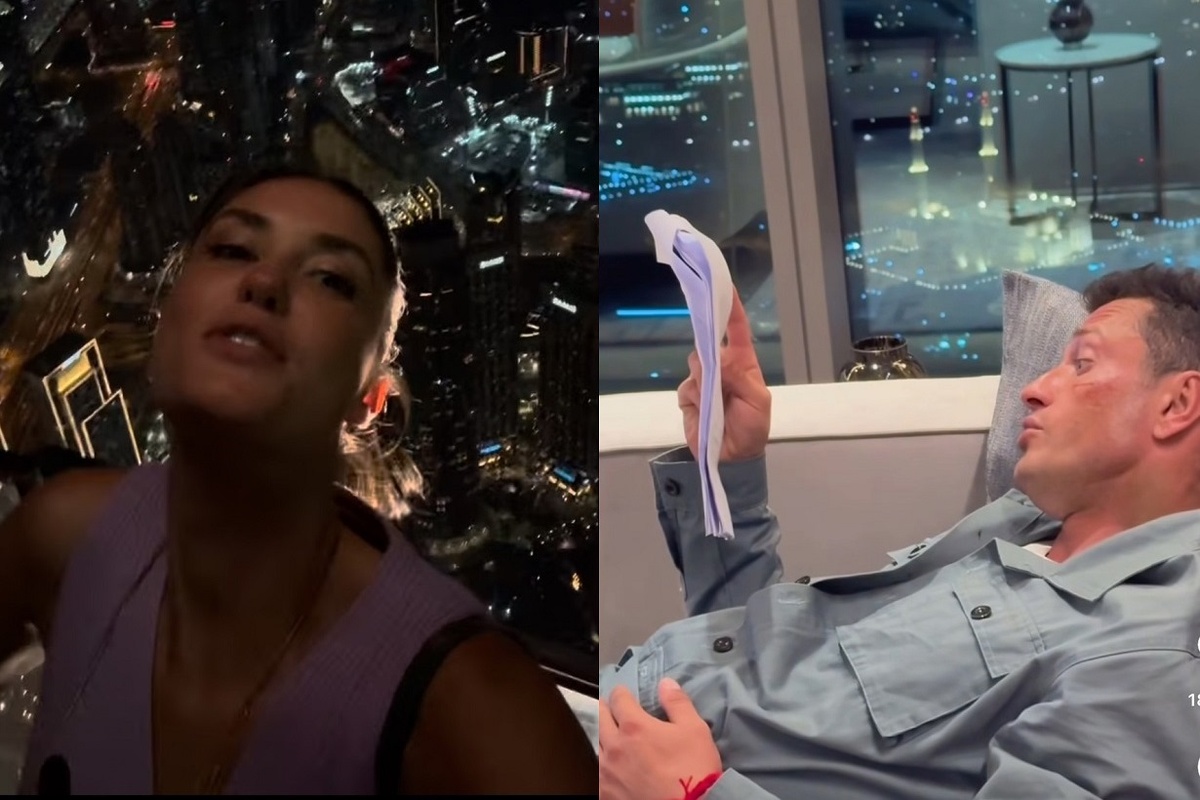 Агата Муцениеце и Павел Прилучный в одно время оказались в Дубае. Фото: социальные сети.