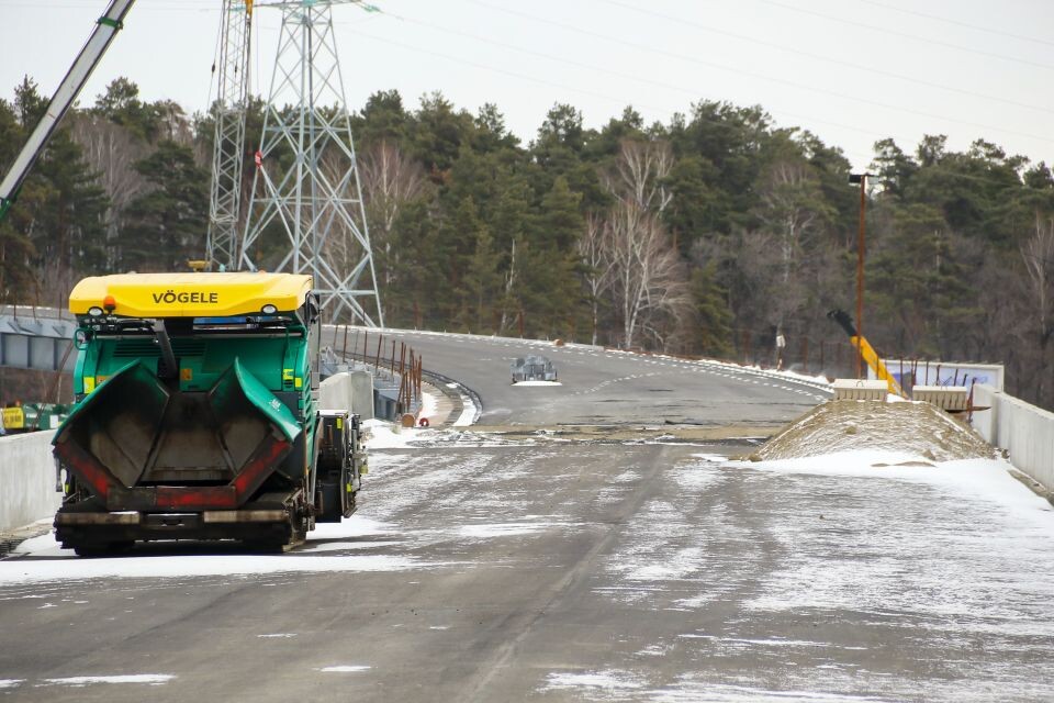    Строящаяся транспортная развязка в Барнауле. Ноябрь 2024 года. Источник: Виталий Барабаш