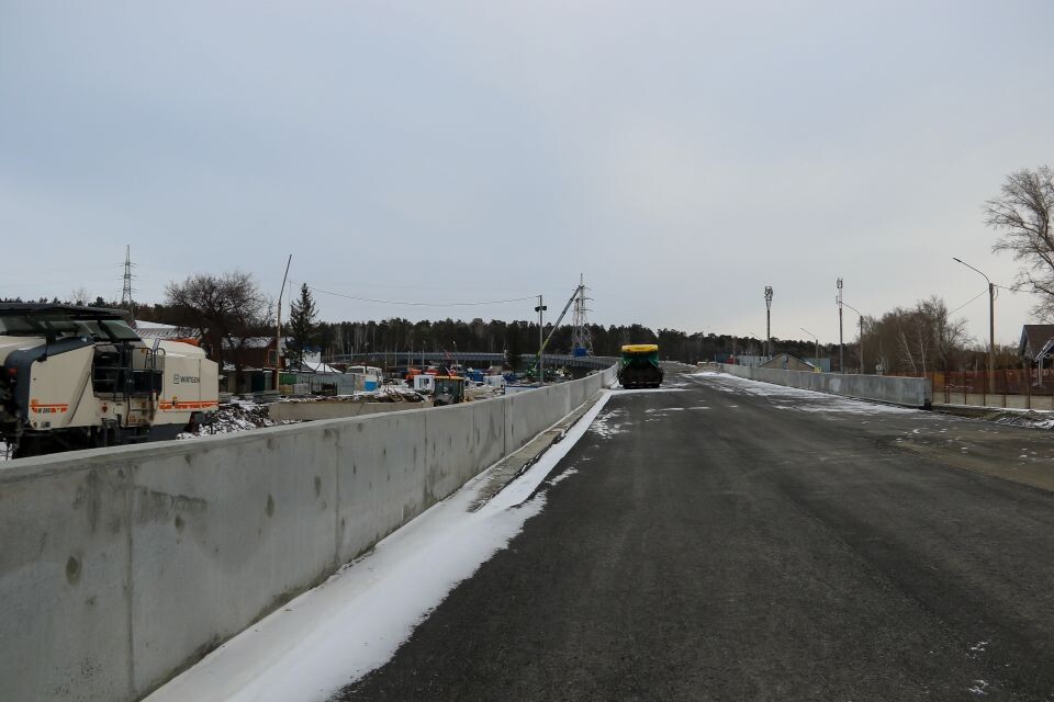    Строящаяся транспортная развязка в Барнауле. Ноябрь 2024 года. Источник: Виталий Барабаш