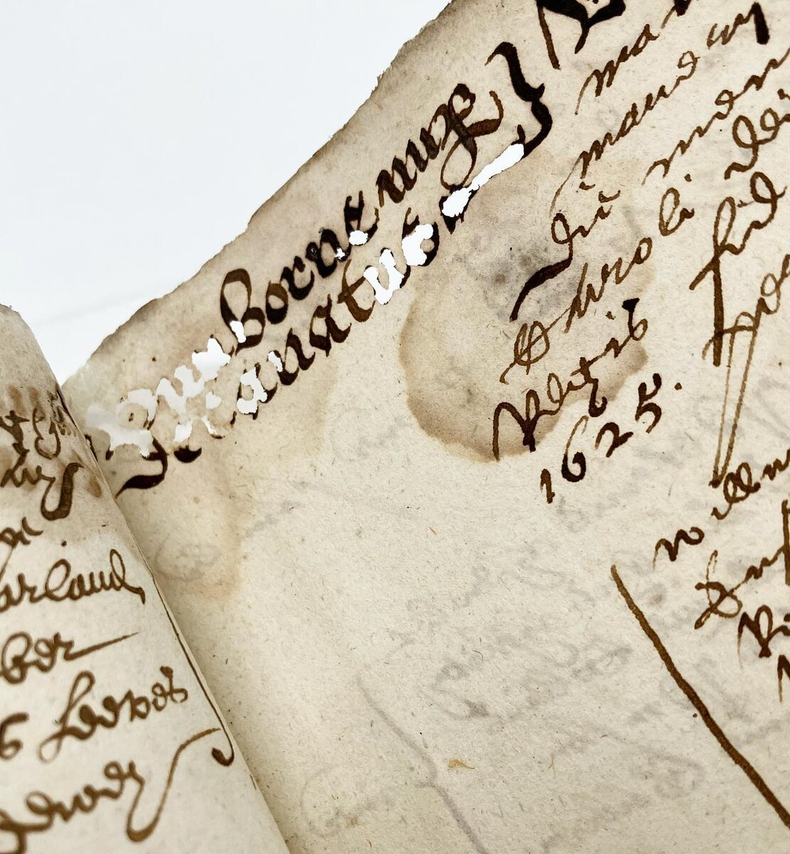 Коррозия чернил: железо-галловые чернила вызывают распад бумаги и пергамента. Фото: mini_museum