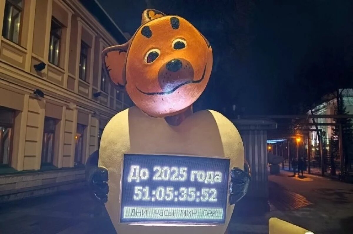    В центре Уфы символ города отсчитывает дни, оставшиеся до нового года