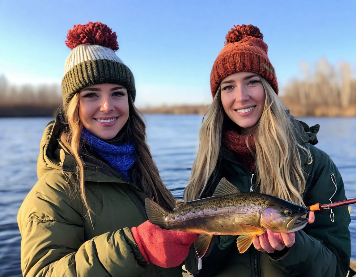 Россия: смешные анекдоты о зимней рыбалке. Фото из нейросети