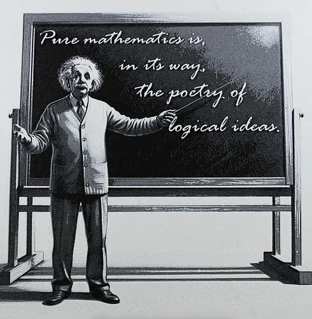 Чистая математика - это своего рода поэзия логических идей, - Альберт Эйнштейн.
