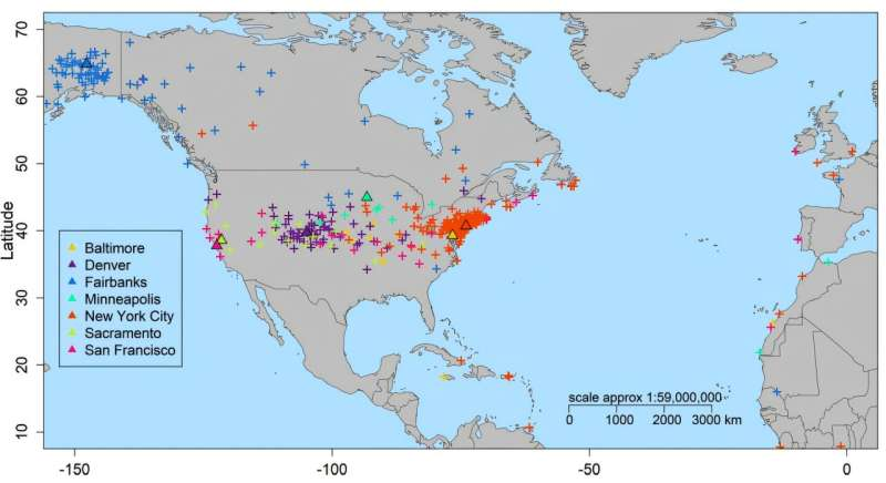 Географические прогнозы mGPS для глобальной базы данных MetaSUB по регионам. Иллюстрация: Genome Biology and Evolution (2024).