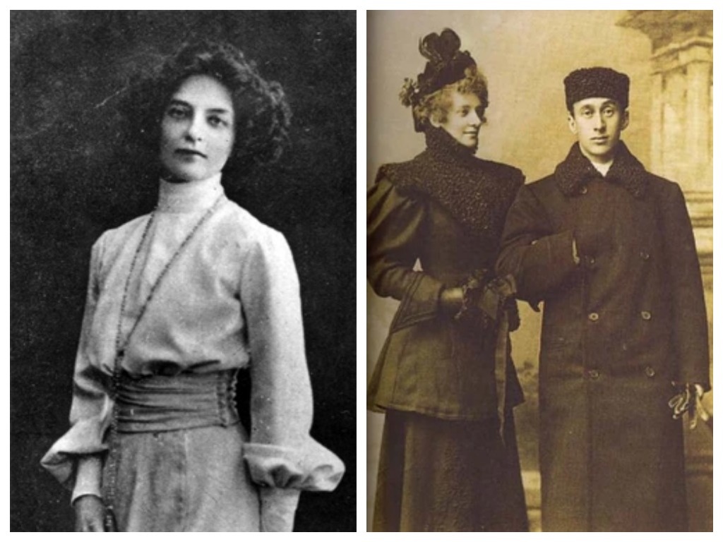 В молодости, справа - с А. Волынским (Флексером)