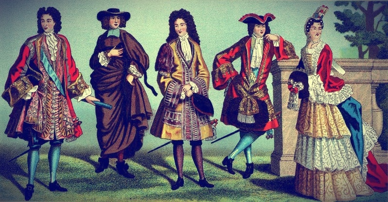 Мода при Петре I. Фото взято с Яндекс картинок.