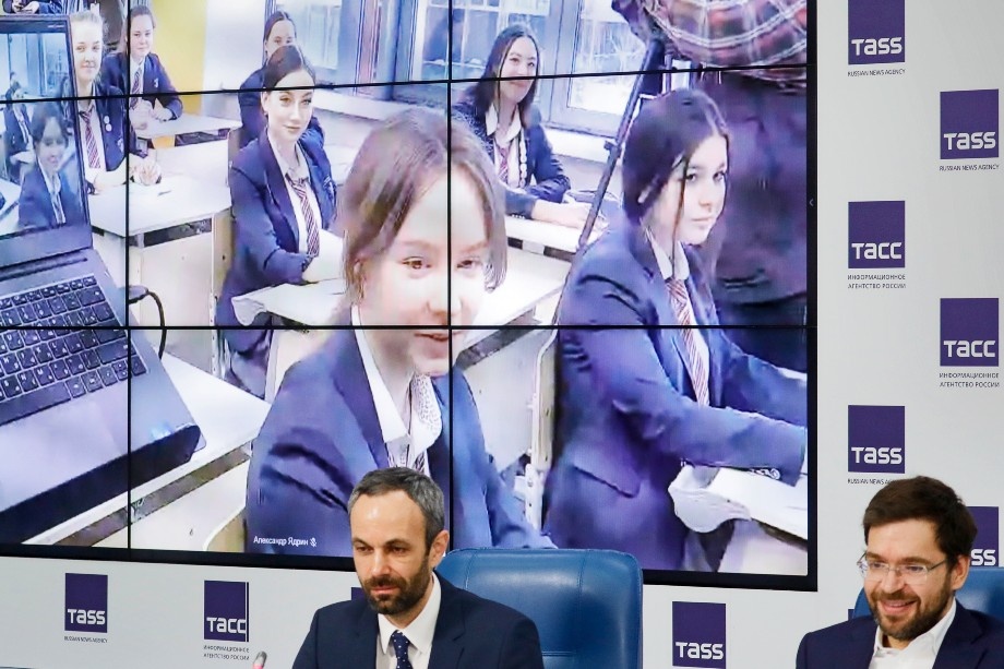 31 марта 2021 года. Пресс-конференция, посвящённая презентации платформы «Сферум». | Фото: Михаил Джапаридзе/ТАСС