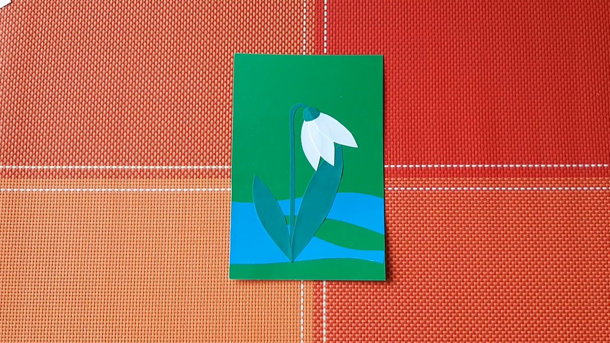 Аппликация "Подснежник"