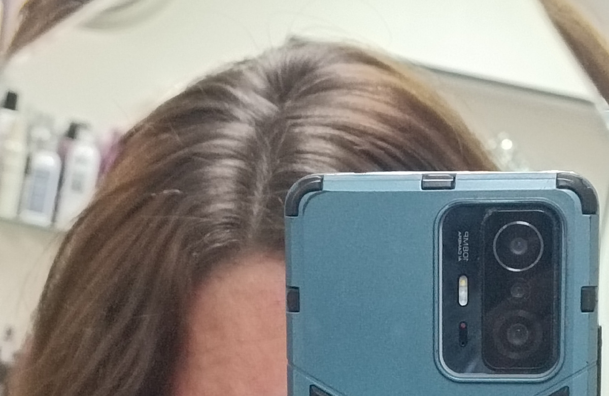 Даже на этом качестве фото видна седина😭