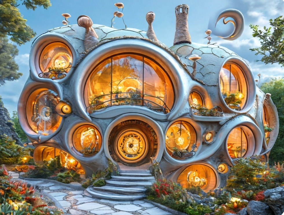 Наш архитектор,  мудрая  улитка  Галатея,  разработала  потрясающий  проект.