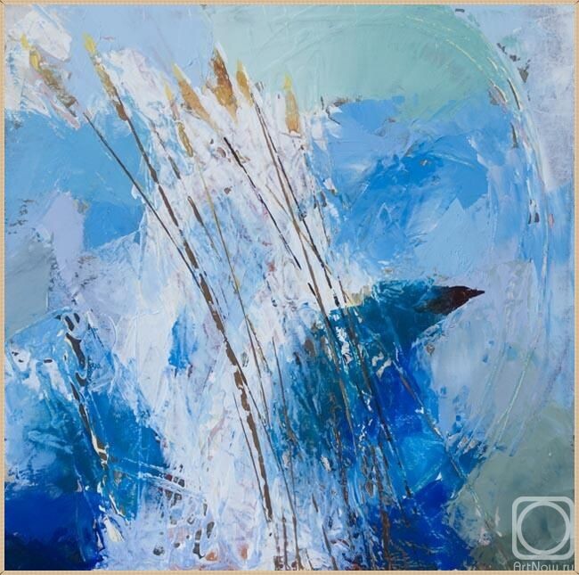 © Сергей Поляков. Воронок в тумане. Холст, акрил, масло. 36  x 36см. 2011 г.