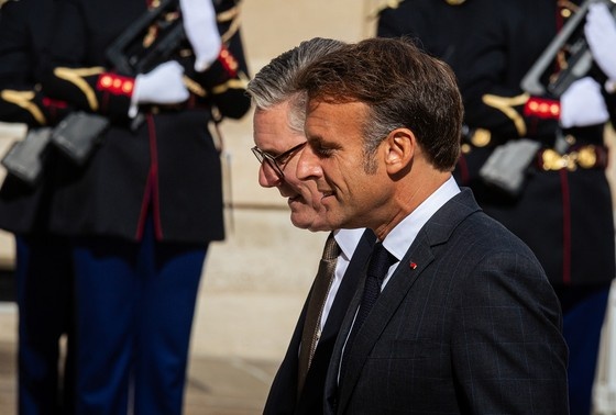    Кир Стармер и Эмманюэль Макрон