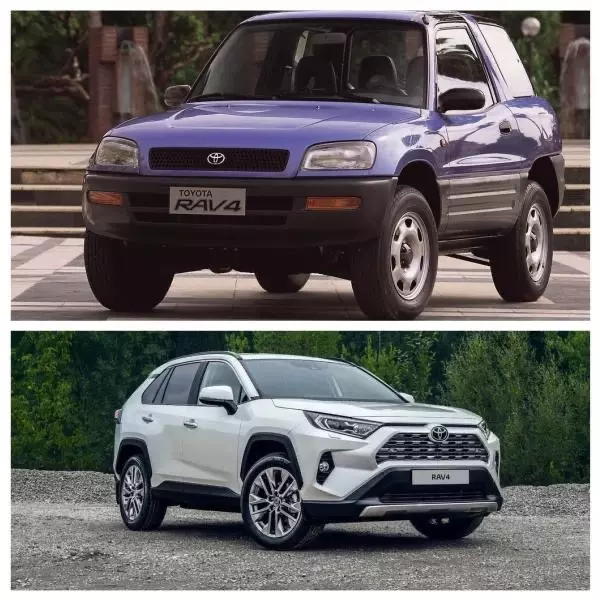 RAV4 первого и пятого поколений. Фото: соцсети