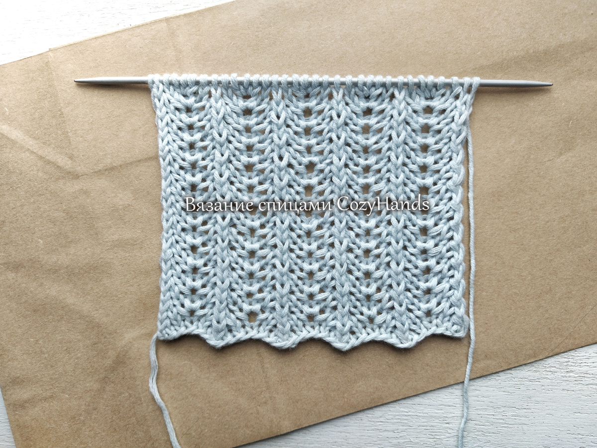 Легкий узор для вязания свитера, кардигана, носков и других