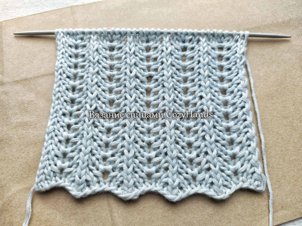Простой фактурный узор спицами