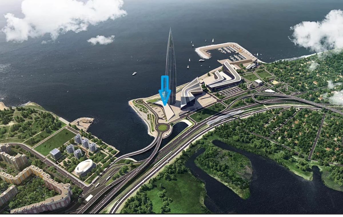 Стрелкой отмечено это строение