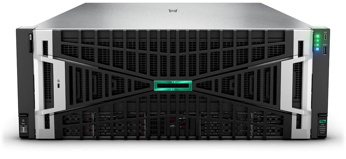 Сервер HPE ProLiant DL380a Gen12 вид спереди с фальшь-панелью