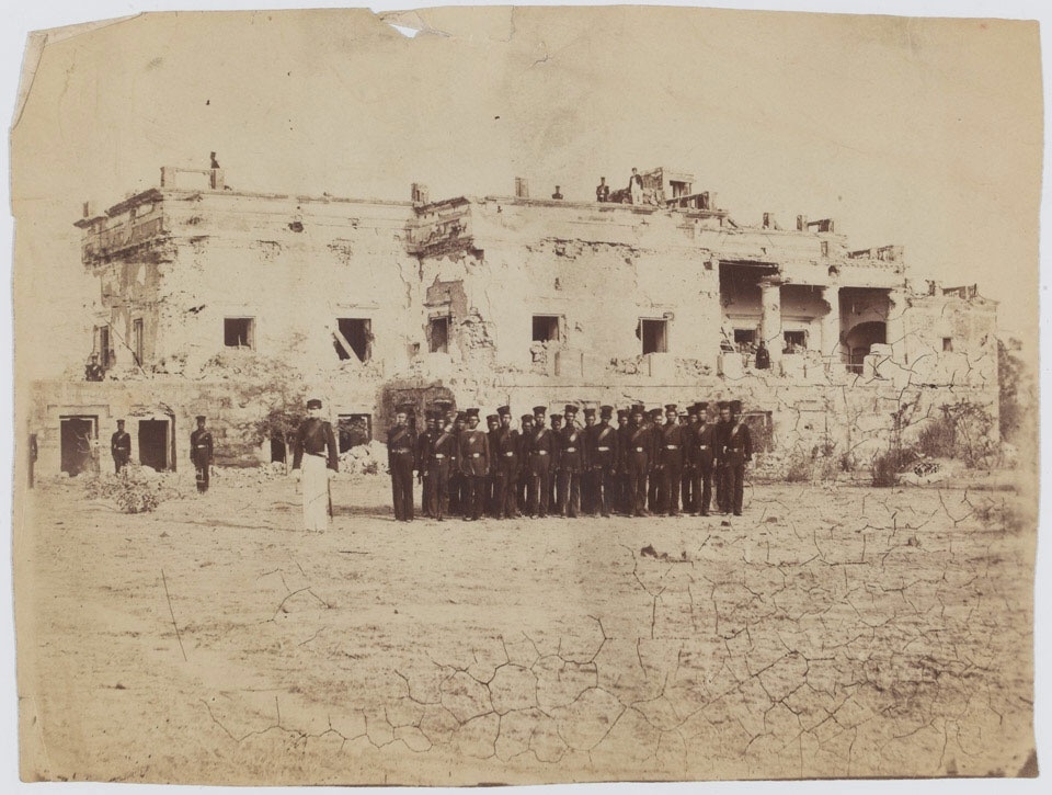 Гуркхи в ходе подавления восстания в Индии, фотография, 1857 г.