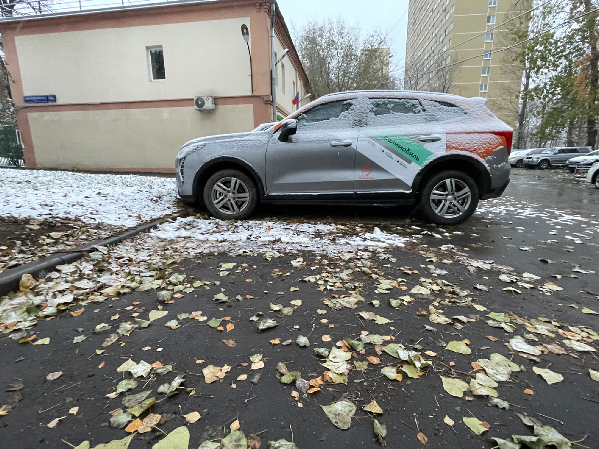 Этот черный пластиковый обвес по кругу - не для красоты! Теперь двери можно открывать хоть об сугробы, хоть об бордюры. Делимобиль одобряет! 